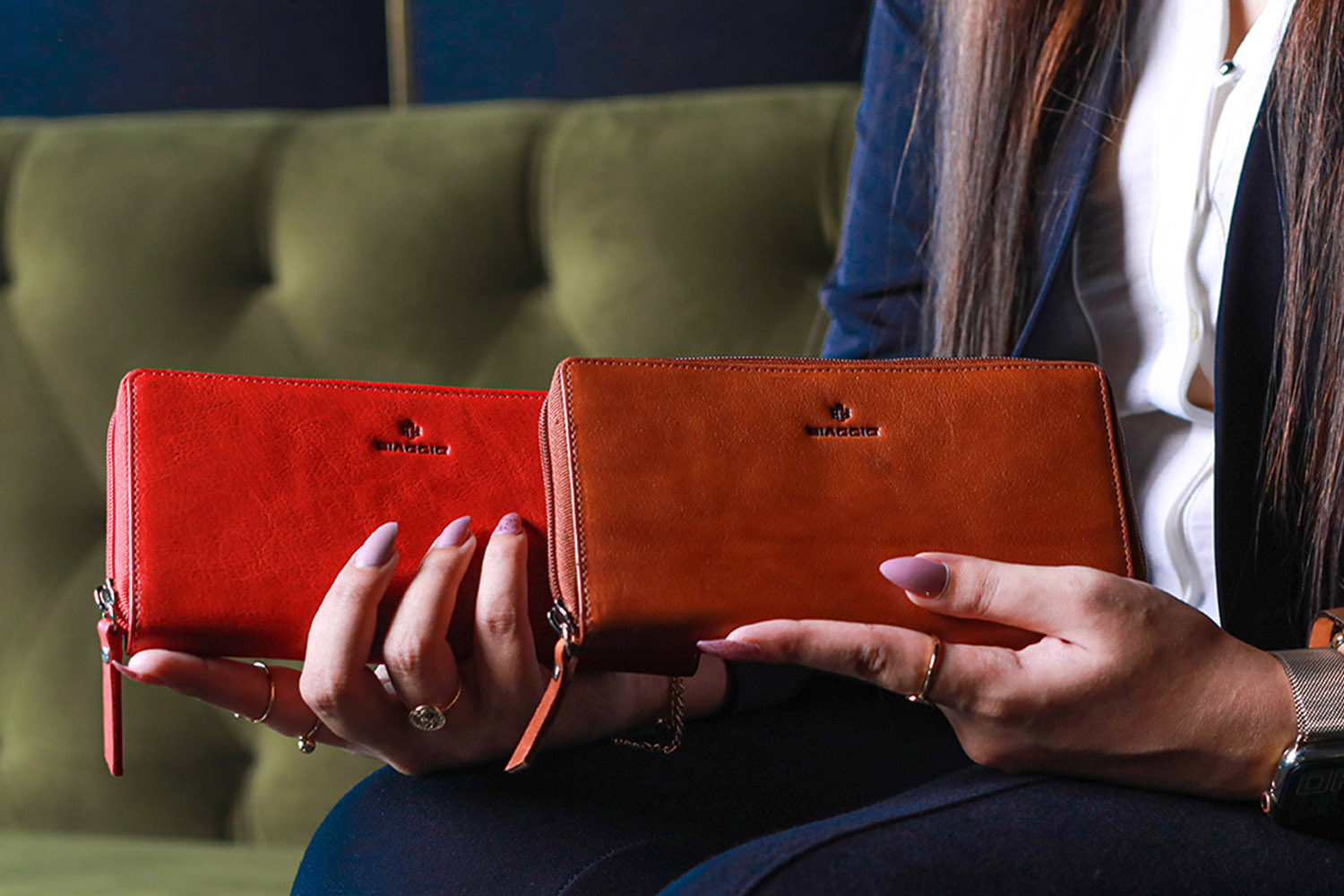 Leather accessory close up